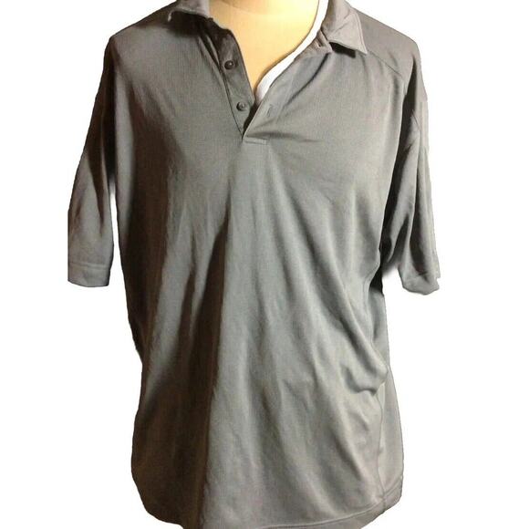 DryTec Golf Men's Short Sleeve Polo Shirt Gray Knit P- XL Tableau Cutter & Buck - Picture 1 of 3